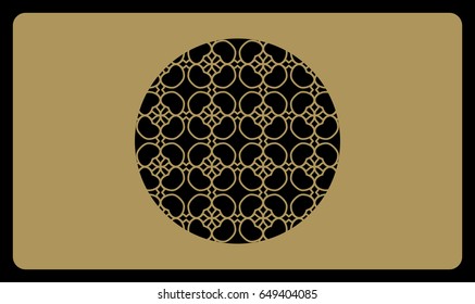 discount card template. Cut out cards with lace pattern. Modern geometric card for laser cutting. Vector illustration.