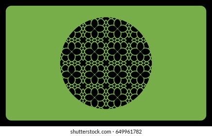discount card template. Cut out cards with lace pattern. Modern geometric card for laser cutting. Vector illustration.