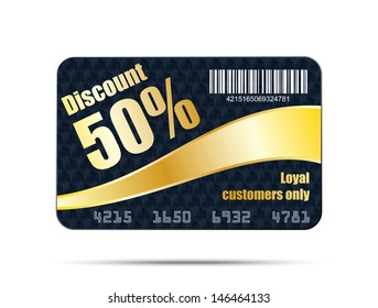 Discount card template vector illustration
