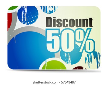 Discount card templates, vector illustration.