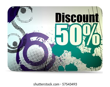 Discount card templates, vector illustration.