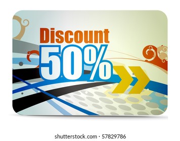 Discount card templates, vector illustration.