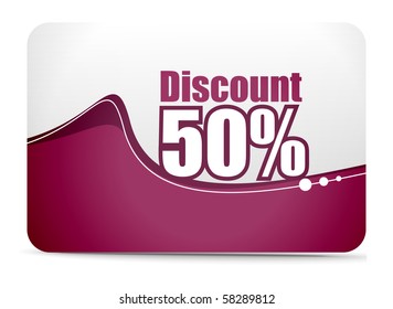 Discount card templates, vector illustration.