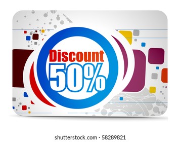 Discount card templates, vector illustration.