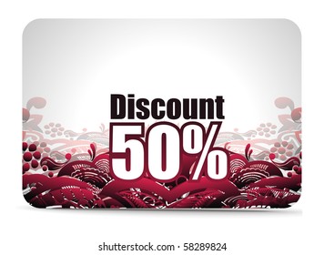 Discount card templates, vector illustration.