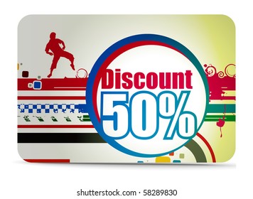Discount card templates, vector illustration.