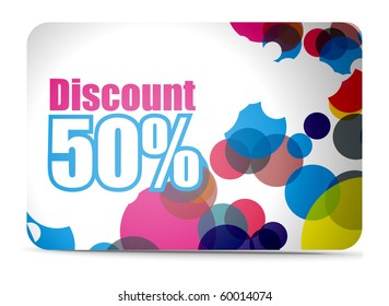 Discount card templates, vector illustration.