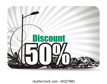Discount card templates, vector illustration.