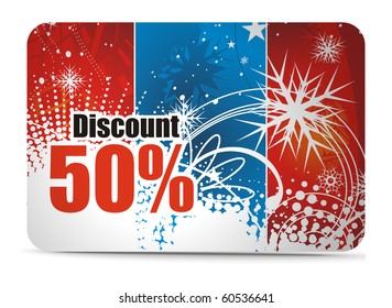 Discount card templates, vector illustration.