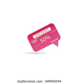 Discount card, vector illustration.