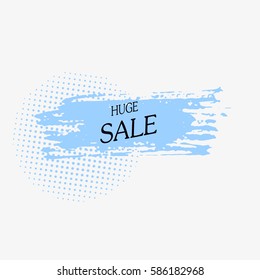 Discount cards design with brush stroke. Can be used for social media sale website, poster, flyer, email, newsletter, ads, promotional material. Mobile banner template.
