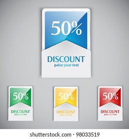 Discount cards. Vector