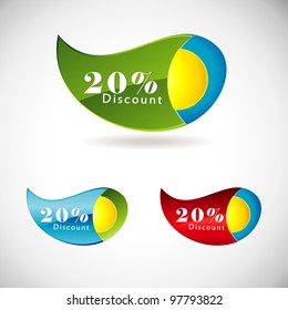 discount cards. Vector Illustration