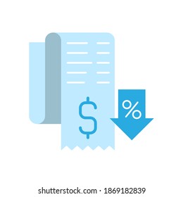 discount, cheap, pay less, lower costs, cost effective concept illustration flat design vector