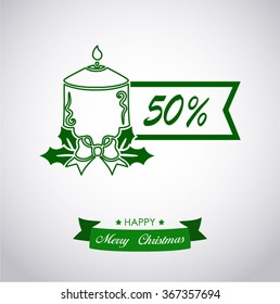 Discount Christmas with christmas candle linear
