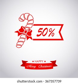 Discount Christmas with candy cane linear