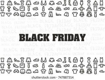 discount clothes black friday vector