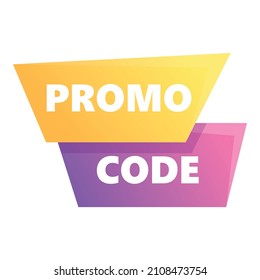 Discount code icon cartoon vector. Promo coupon. Money offer