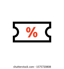 Discount code vector icon in here