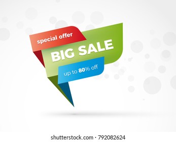 discount color speech sign