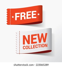 Discount color vector labels