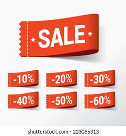 Discount color vector labels