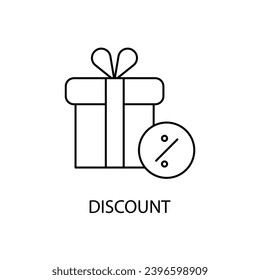 discount concept line icon. Simple element illustration. discount concept outline symbol design.