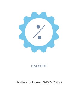 discount concept line icon. Simple element illustration. discount concept outline symbol design.