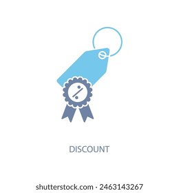 discount concept line icon. Simple element illustration. discount concept outline symbol design.