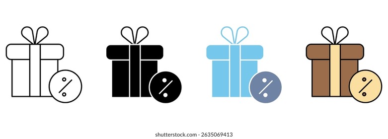 Icono de línea de concepto de DESCUENTO. Ilustración de elemento simple.