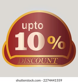 Discount coupon code sign Special offers up to 10 percent offer vector promotion