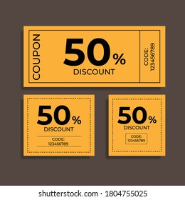 Rabattcoupon-Design. Große Vektorgrafik für Social Media, Web, Verkaufsförderung, Produktmarketing, Mode, Apps, Online-Shops etc.