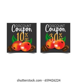 Discount Coupon design,Coffee coupon vector illustration.