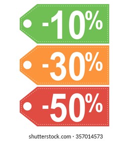 Discount coupon in flat style
