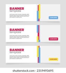 Discount coupon horizontal web banner design template. Vector flyer with text space. Advertising placard with customized copyspace. Promotional printable poster for advertising. Graphic layout