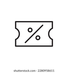 Discount coupon icon in flat style. Sale coupon vector illustration on white isolated background. Discount coupon business concept.
