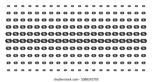 Discount coupon icon halftone pattern, designed for backgrounds, covers, templates and abstract compositions. Vector discount coupon items arranged into halftone array.