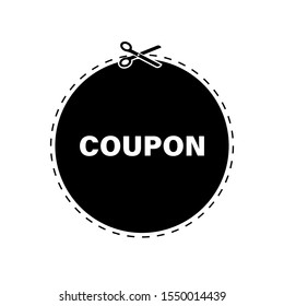 Discount coupon icon isolated vector element on white background. Coupon vector illustration. Discount offer tag icon. Price discount offer. EPS 10