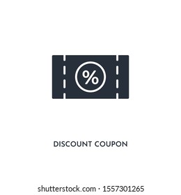 discount coupon icon. simple element illustration. isolated trendy filled discount coupon icon on white background. can be used for web, mobile, ui.