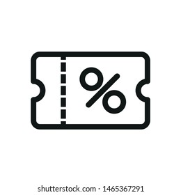 Discount Coupon Icon. Simple Vector Illustration.