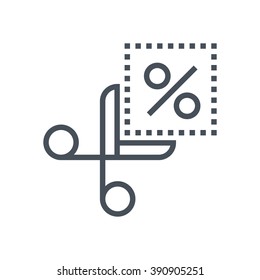 Discount coupon icon suitable for info graphics, websites and print media and  interfaces. Line vector icon.