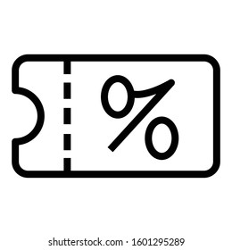 Discount coupon icon. Vector graphics.
