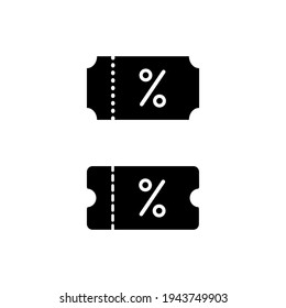 Discount Coupon Icon Vector Isolated on White Background