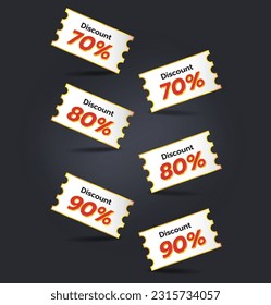 The discount coupon illustration is a visually appealing and enticing promotional tool designed to provide customers with exclusive savings and incentives.