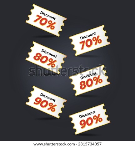 The discount coupon illustration is a visually appealing and enticing promotional tool designed to provide customers with exclusive savings and incentives.