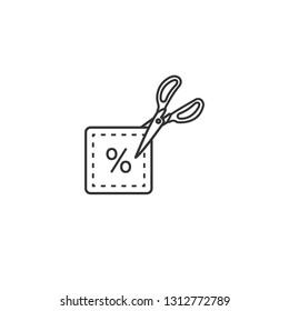 Discount coupon isolated icon. - VECTOR