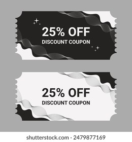 Discount coupon. Printable coupon. Gift coupon design, discount voucher