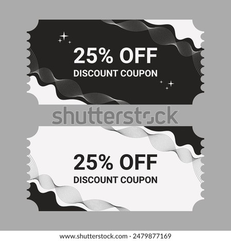 Discount coupon. Printable coupon. Gift coupon design, discount voucher