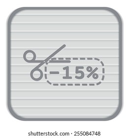discount coupon with scissors sign. symbol icon discounts on merchandise