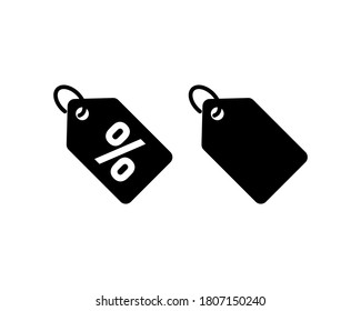 Discount coupon or shopping voucher icon. Vector on isolated white background. EPS 10